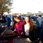 The 6th graders serving Vegan Lasagna with LI Food Not Bombs