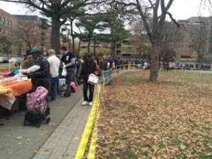Feeding the Homeless at Rufus King Park, Jamaica, Queens, 11/25/14