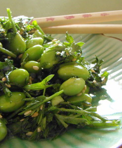 Sesame_Carrot_Greens_and_Soy_Bean_(3828923916)