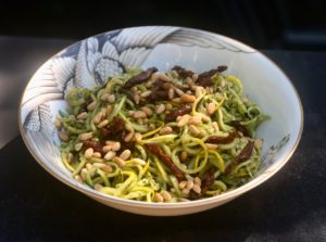 iEat Green's Vegan Pesto over Zucchini Noodles Recipe
