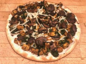 Spinach, Tofu and Mushroom Masala Pizza Recipe