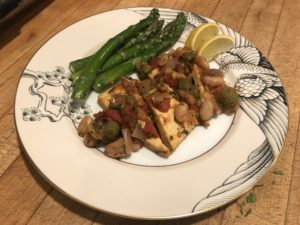 Roasted Tofu with Cannellini Beans and Green Olives Recipe