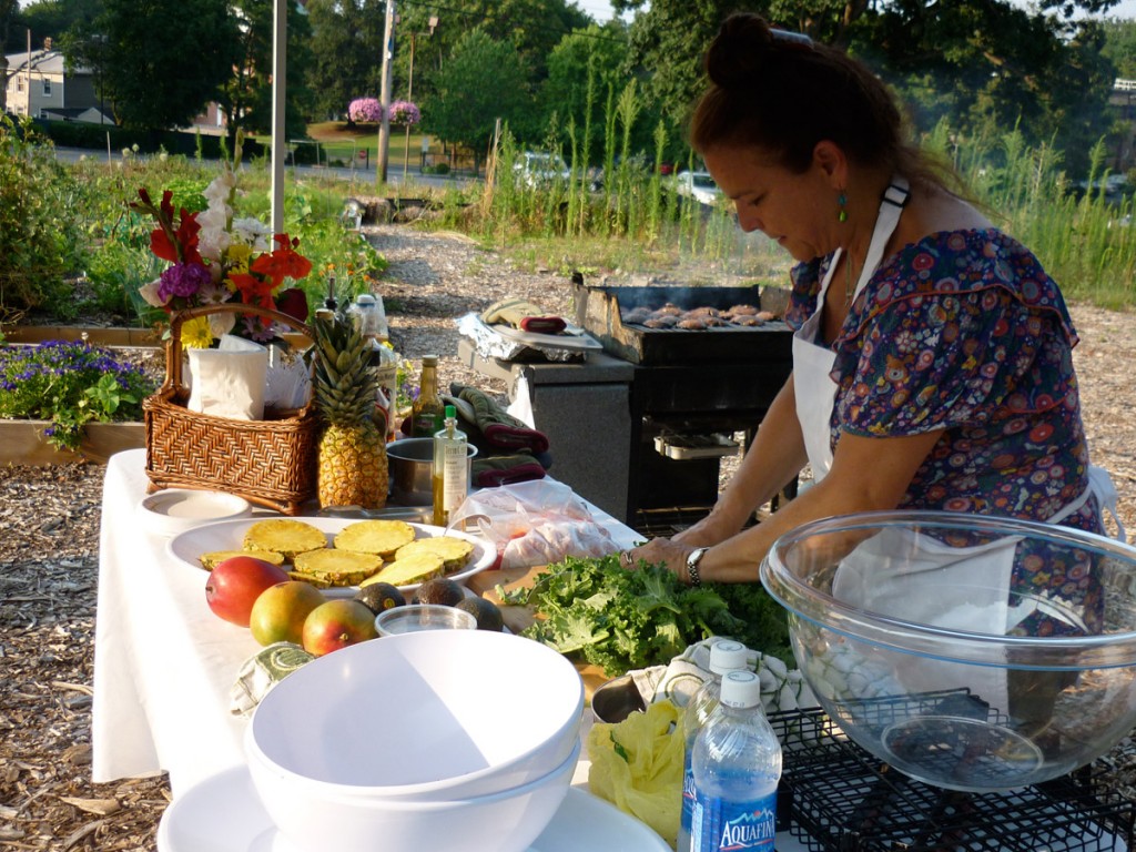 Cooking Demo in the garden