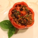 Image for Recipe: Vegan Stuffed Peppers with Summer Vegetables