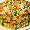 Visit: Recipe: Pecan, Coconut and Corn Encrusted Tofu with Coconut Curry Image for Recipe: Pecan, Coconut and Corn Encrusted Tofu with Coconut Curry