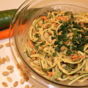 Visit: Recipe: Raw Zucchini Noodles with Peanut Sauce Image for Recipe: Raw Zucchini Noodles with Peanut Sauce