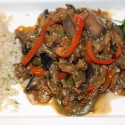 Image for Recipe: Spicy Eggplant and Seitan in Garlic Ginger Sauce