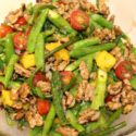 Image for Recipe: Asparagus, Sugar Snap Peas, Mango and Garlic Scape Salad