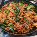 Visit: Roasted Farro with Leeks, Mushrooms and Spinach Image for Roasted Farro with Leeks, Mushrooms and Spinach