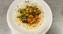 Tagine with Butter Beans Broccoli Rabe & Cherry Tomatoes Recipe